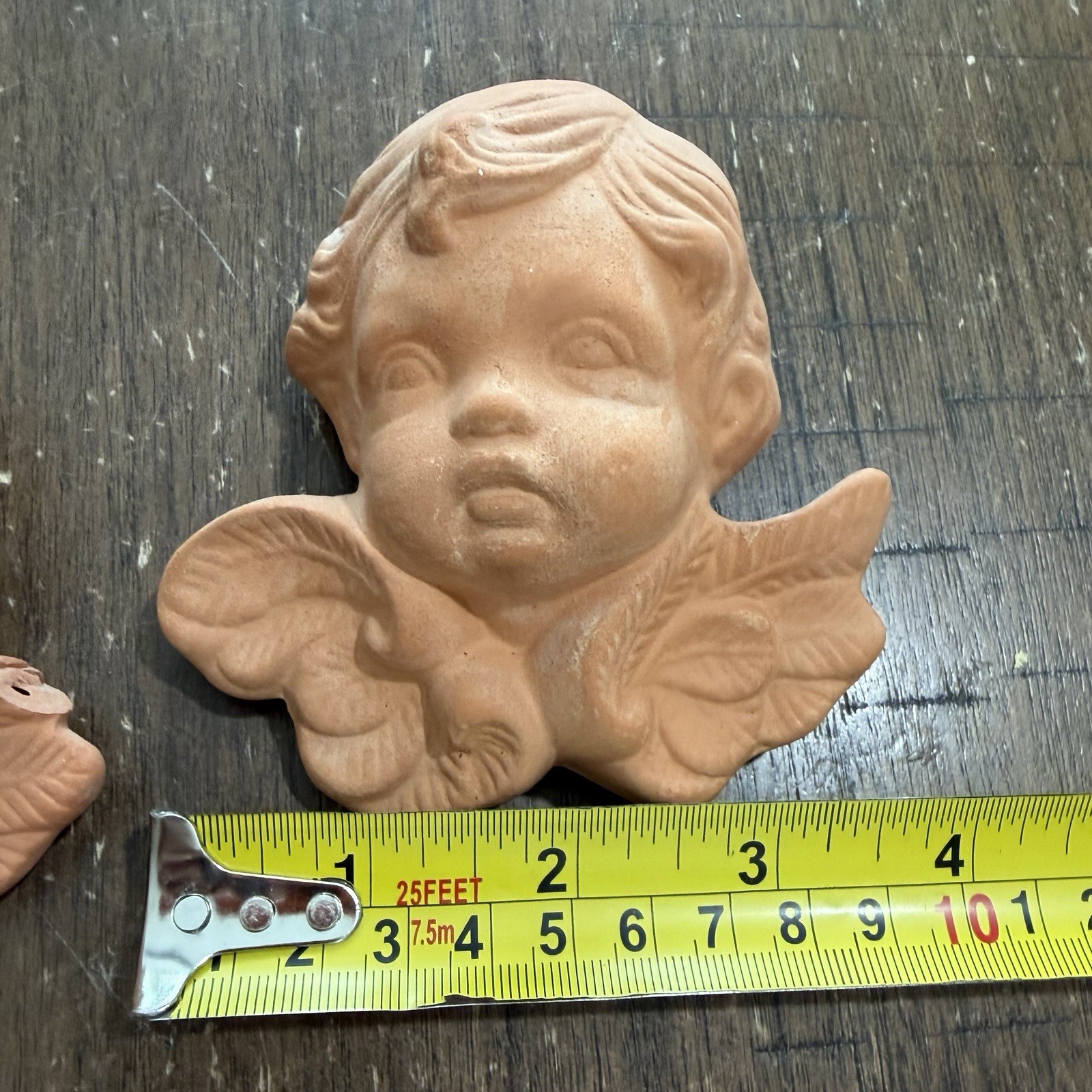 Set 2 Department 56 Terracotta Pottery Cherub Angel Hanging Wall Plaques SEE! gallery