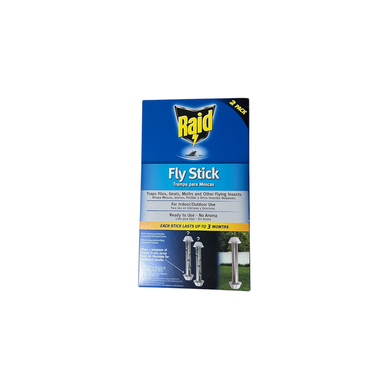 Raid 2PKFSTIK-RAID Pack Of 2 Fly Sticks New Sealed Last Up To 3 Months gallery