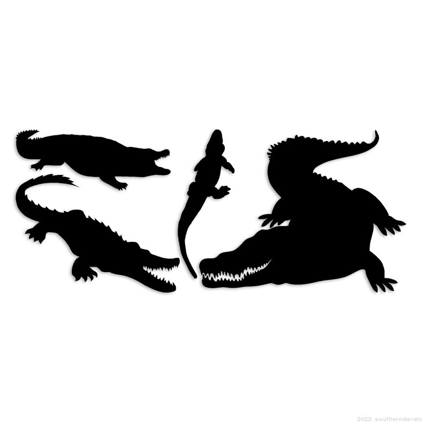 Alligator Gator Croc - Decal Sticker - Multiple Colors & Sizes - ebn6435 gallery