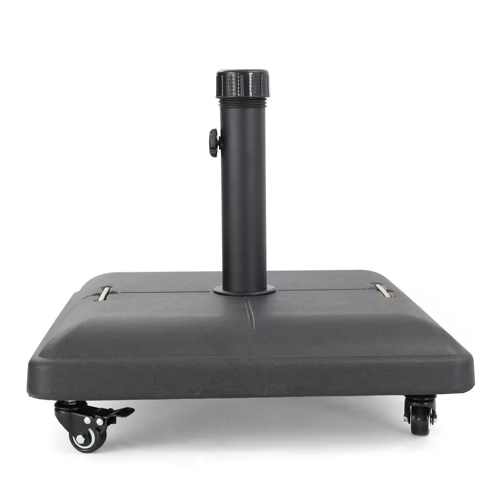 84 Lb. Square Patio Umbrella Base with Wheels 19.60 In. Black gallery