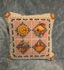 Throw Pillow Handmade Stitched 13" X 13" Floral Fruit Bird House Zip Cover gallery