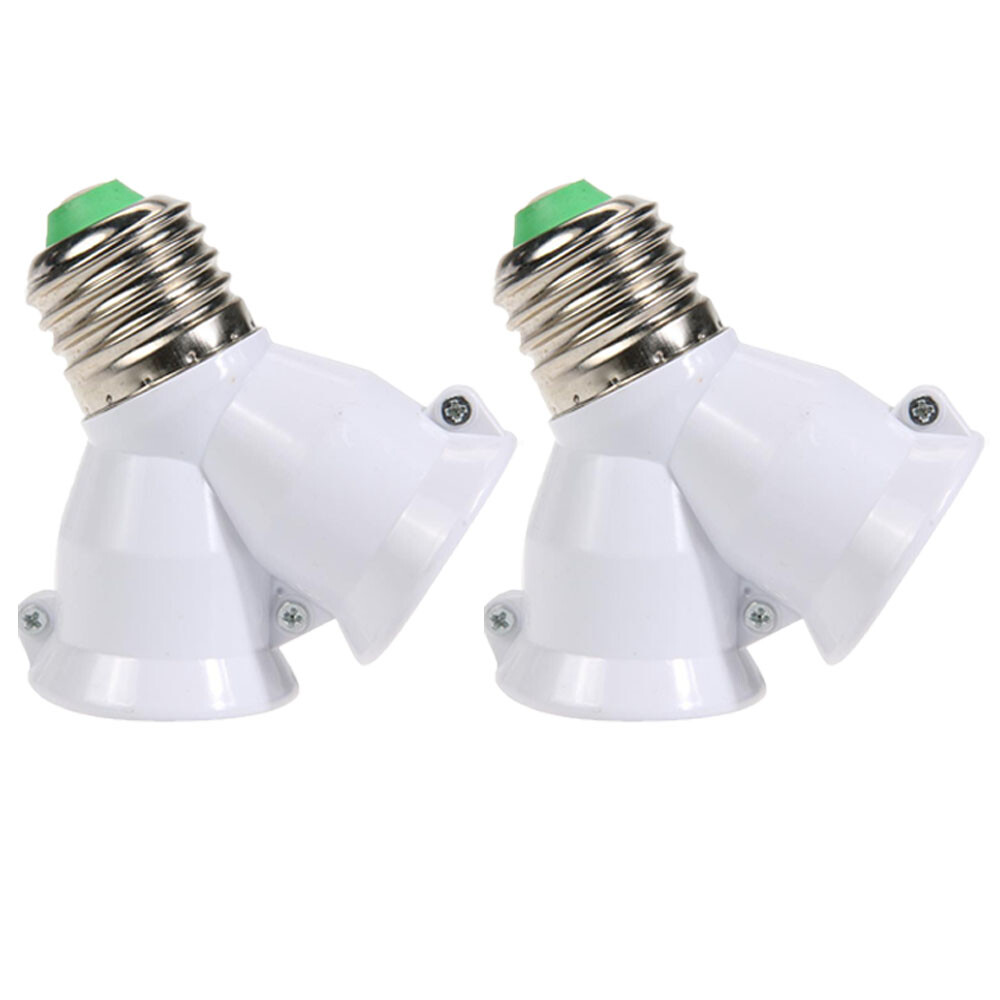 6x Lamp 2in1 E27 Socket Splitter Adapter Light Double Y Bulb Base Stand Holder gallery