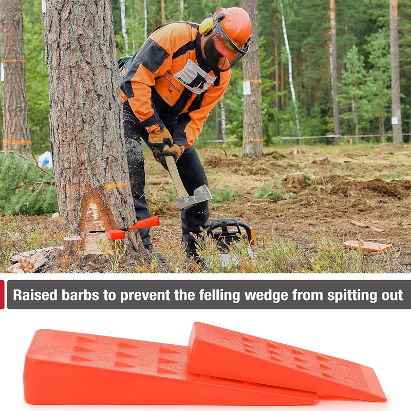 - Tree Felling Wedges with Spikes, 4Pack, 5.5" & 8" Wedges with Storage Bag, Spl gallery