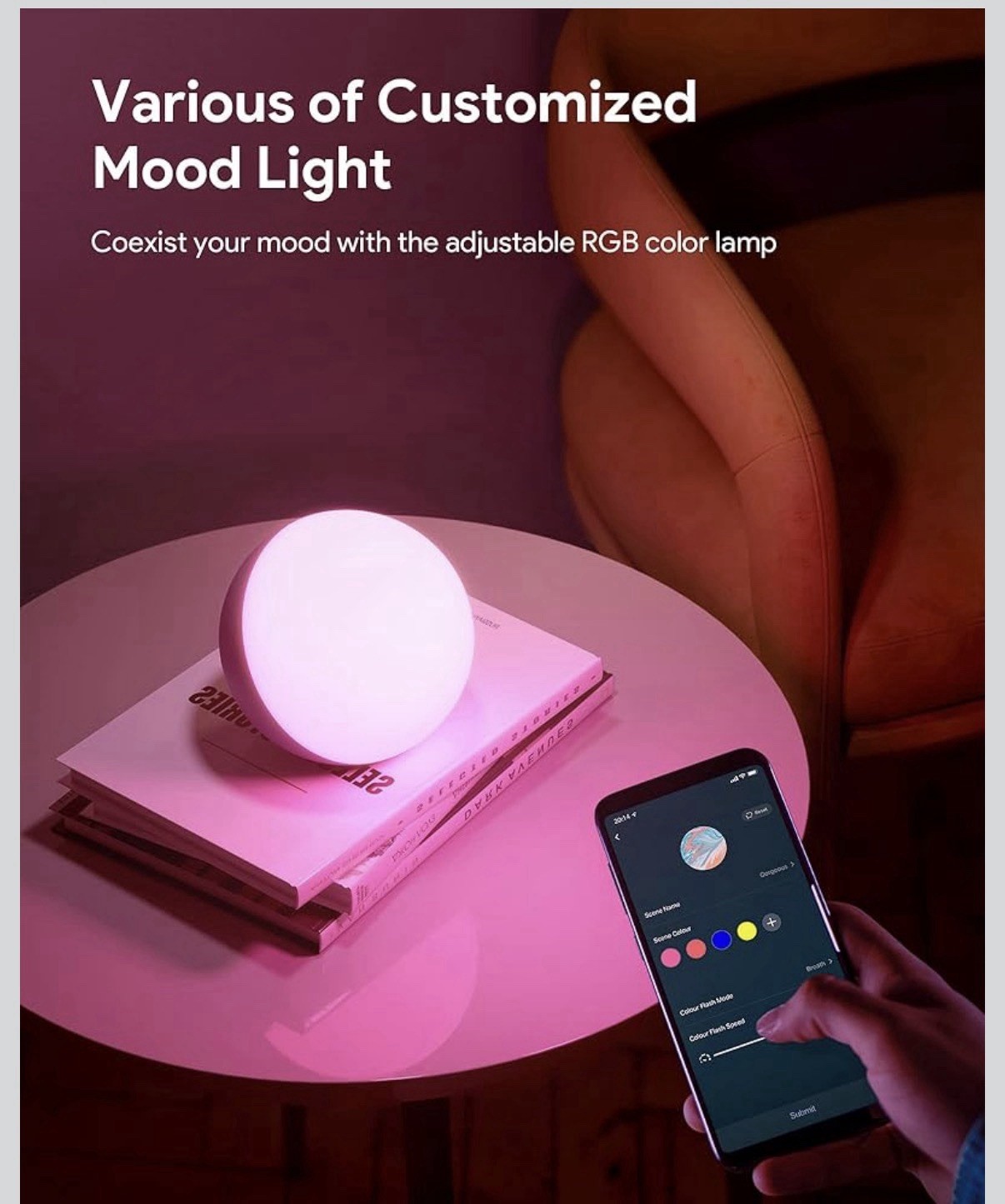 Smart RGB LED Night Light Alexa Google Home Compatible Touch App ControlDimmable gallery