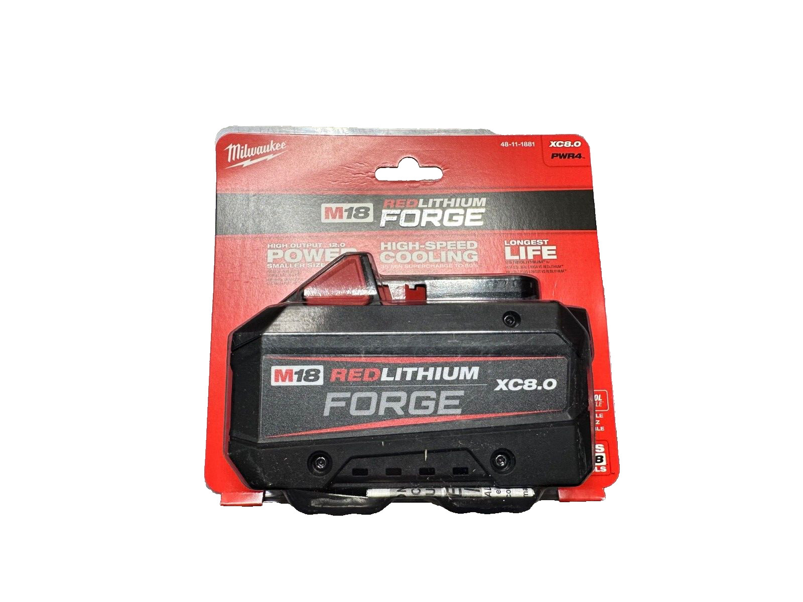 Milwaukee M18 REDLITHIUM FORGE XC8.0 Battery 8.0Ah 48-11-1881 NEW & SEALED gallery