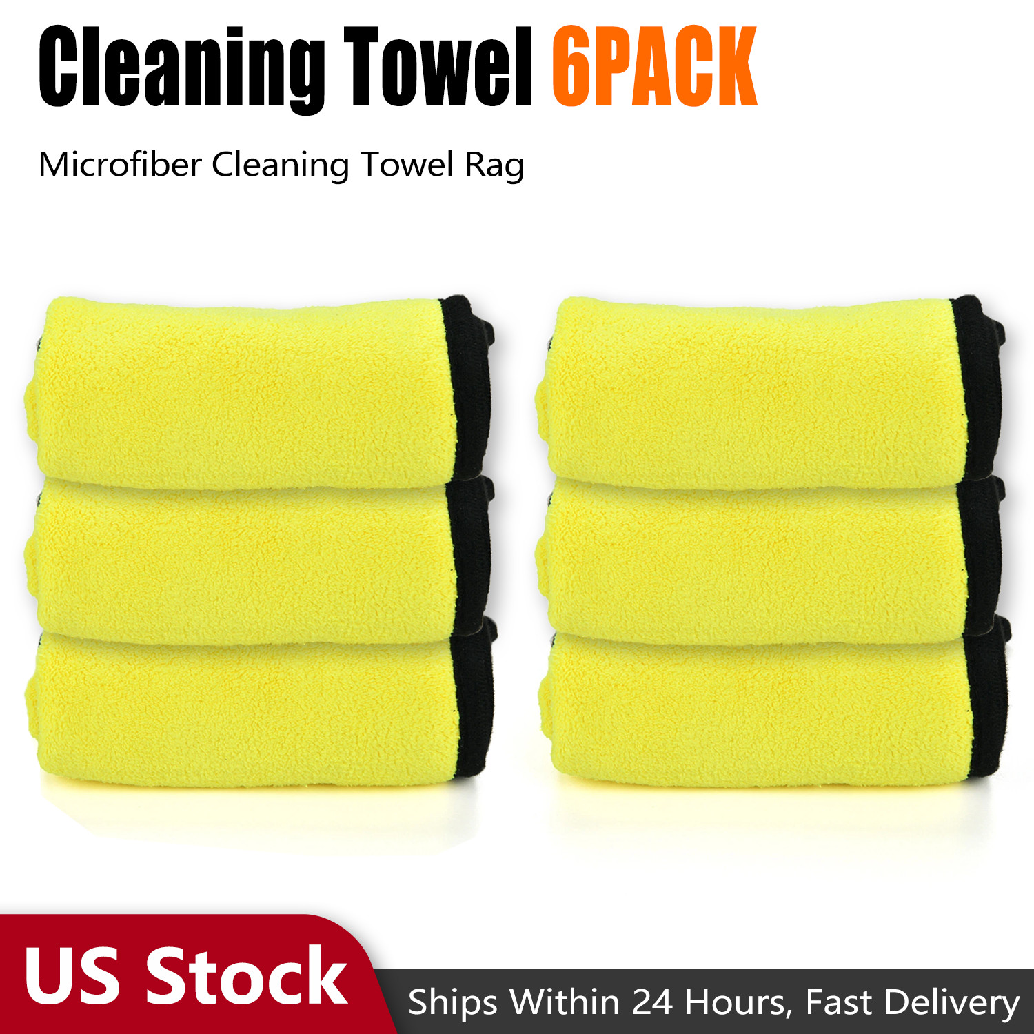 6x Large Microfiber Cleaning Cloth Wash Towel Drying Rag Car Polishing Detailing gallery