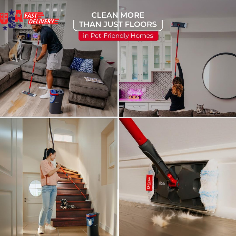 O-Cedar H2Pro Flat Mop System | Quick Everyday Cleaning | Dual-Tank Fresh Water gallery