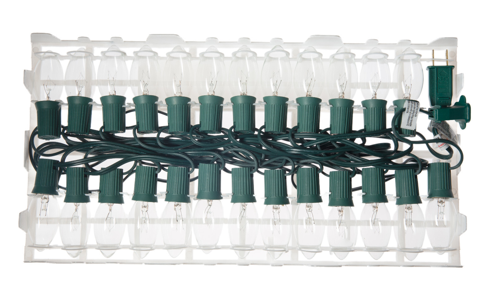 25 Ft Christmas Light String with Clear White C9 Light Bulbs for Indoor/Outdoor gallery