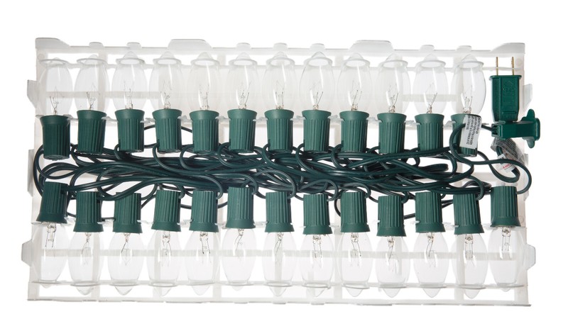 25 Ft Christmas Light String with Clear White C9 Light Bulbs for Indoor/Outdoor gallery