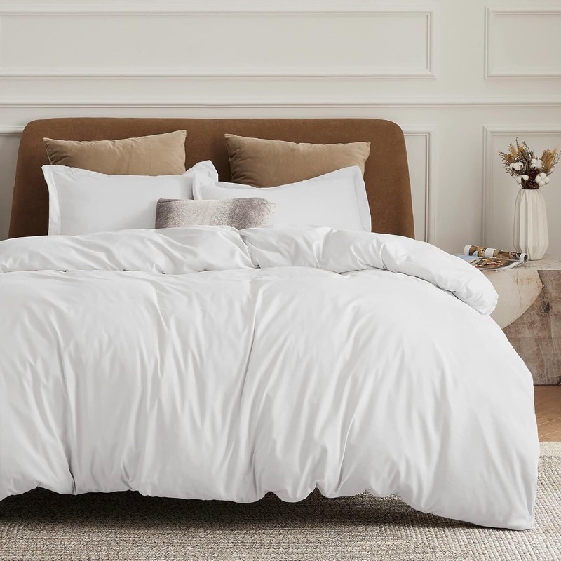 Washed Microfiber Queen Duvet Cover Set, 3 Pieces Set with 2 Pillow Shams gallery