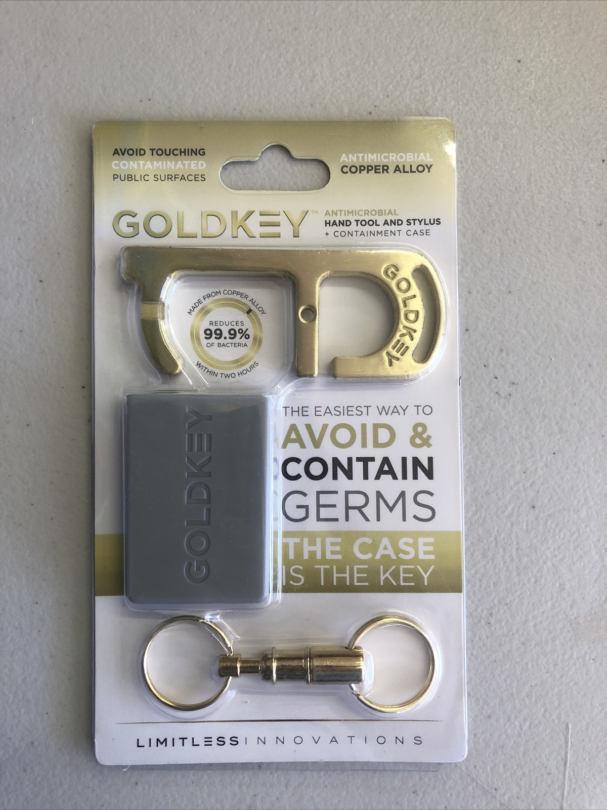 GoldKey Antimicrobial hand Tool and Stylus Avoid Germs By Limitless Innovations gallery