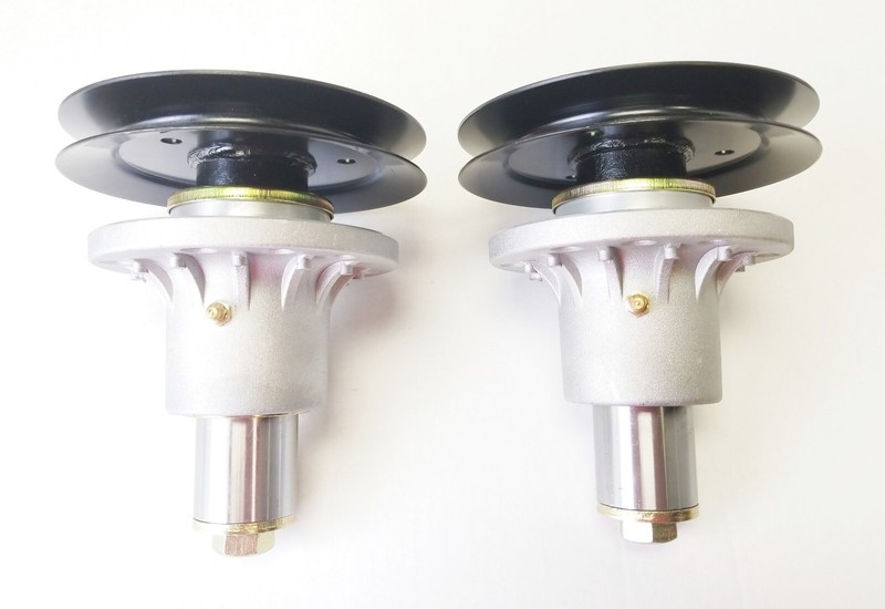 2 Spindle Assemblies W/ Pulleys (6-1/2" OD) for Exmark 103-3200 103-8075 gallery