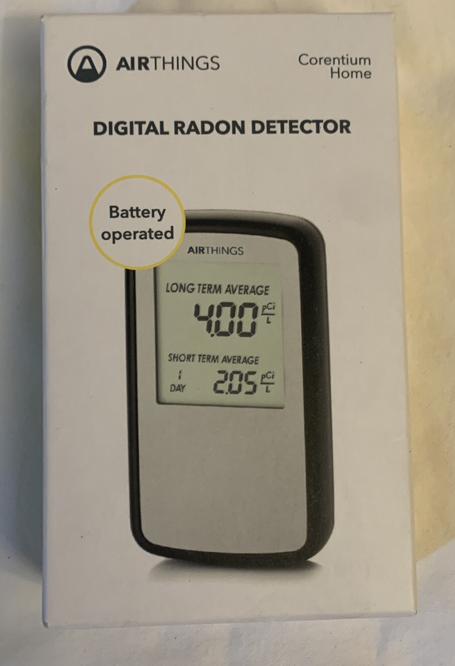 Corentium 223 Radon Detector Airthings Portable Lightweight Battery Operated New gallery