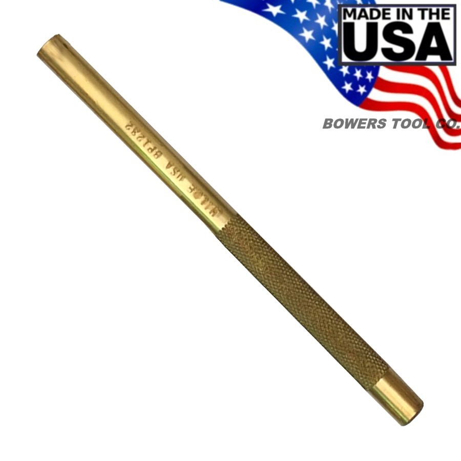 Wilde Solid Brass Drift Pin Punch 3/8" x 6" Made in USA BP1232 gallery