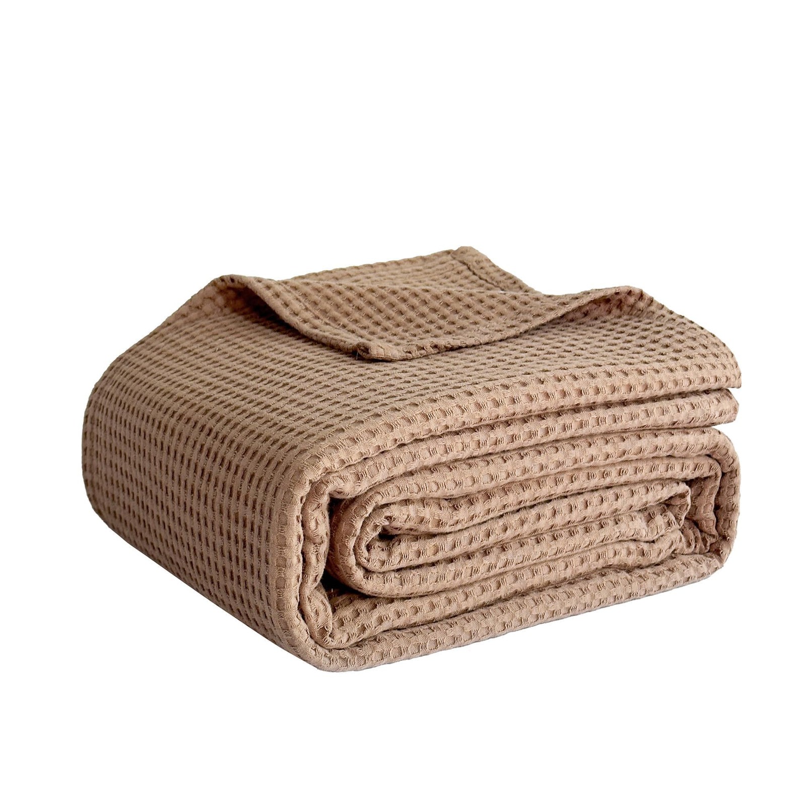 100% Cotton Waffle Weave Throw Blanket, Soft Lightweight Breathable Cozy Blan... gallery