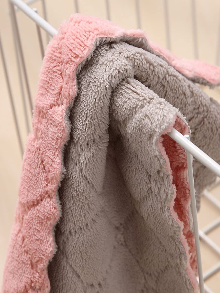 10 Pack Kitchen Cloth Microfiber Dish Towels Washcloths Super Absorbent Coral gallery