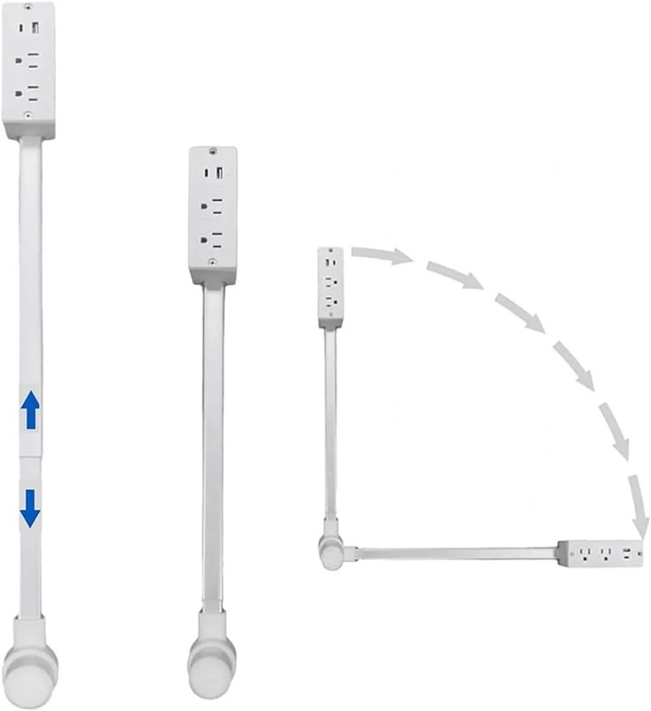 Electrical Outlet Expander Power Socket Rotating Extender Sofas Nightstands Desk gallery