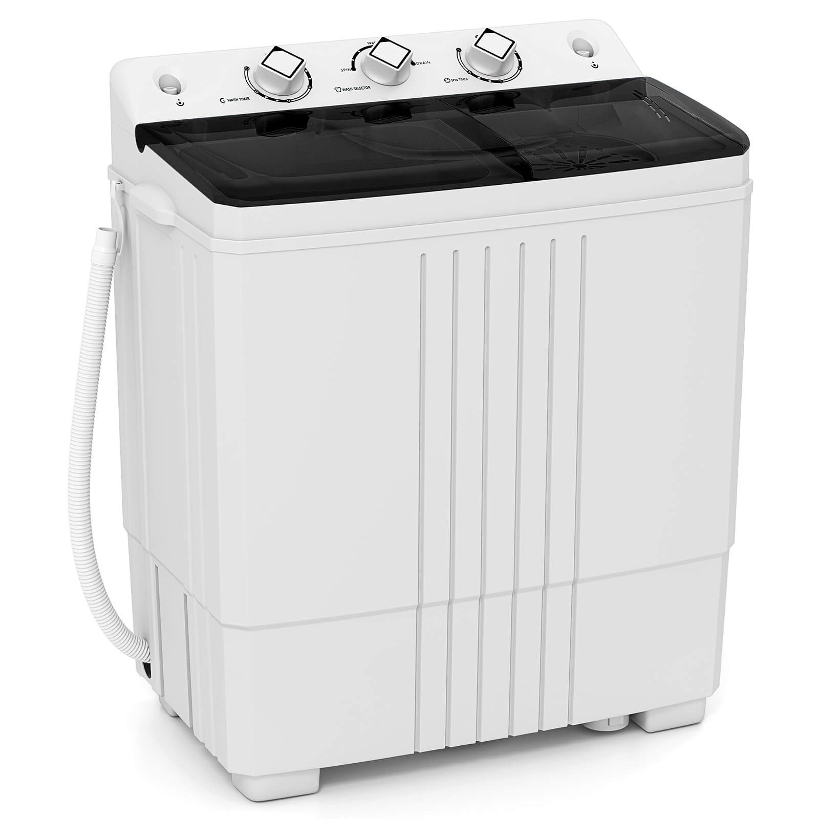 20lbs Compact Mini Portable Twin Tub Washing Machine Washer Spain Spinner gallery