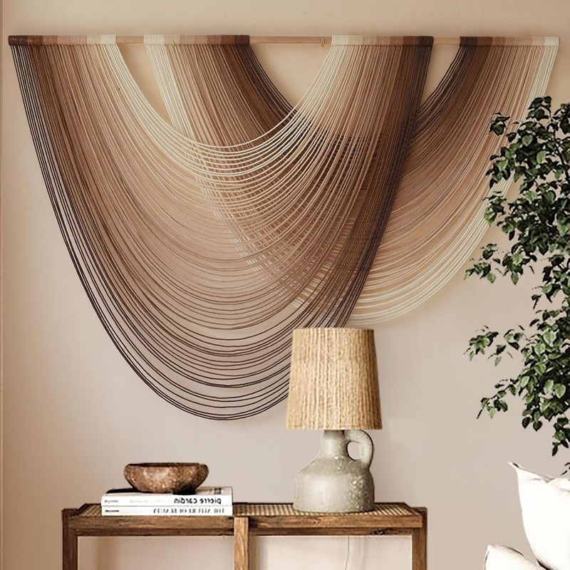 Stunning Macrame Wall Hanging 57"W x 39"L in Boho Style - Mount Easily Anywhere gallery