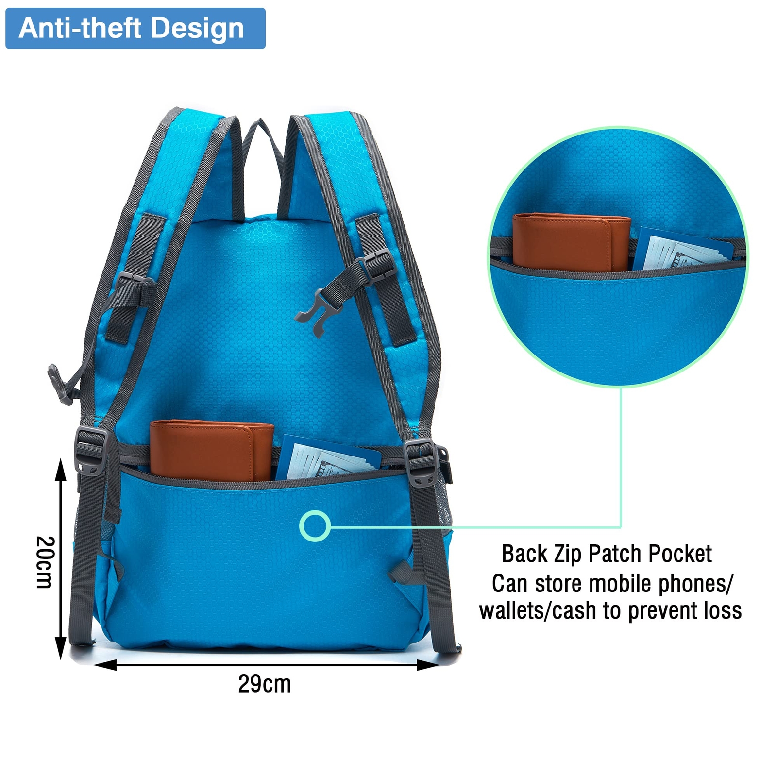 Small Lightweight Packable Hiking Backpack 20L Hiking Backpack Day Pack for W... 5