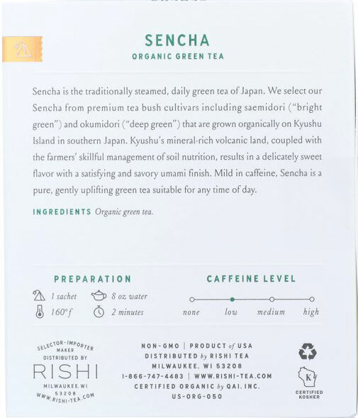 Rishi Tea Sencha Green Tea - 15 sachets gallery