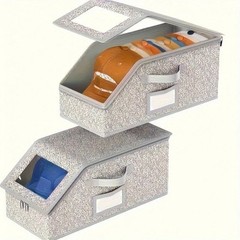 1/2x Stackable Hat Storage Organizer for Baseball Caps 24 Caps Hat Box with Lid