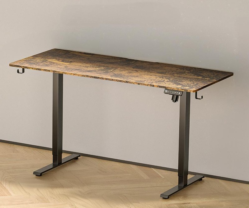 48/55/63" Brown Height Adjustable Electric Standing Desk Home Office Table/Frame gallery