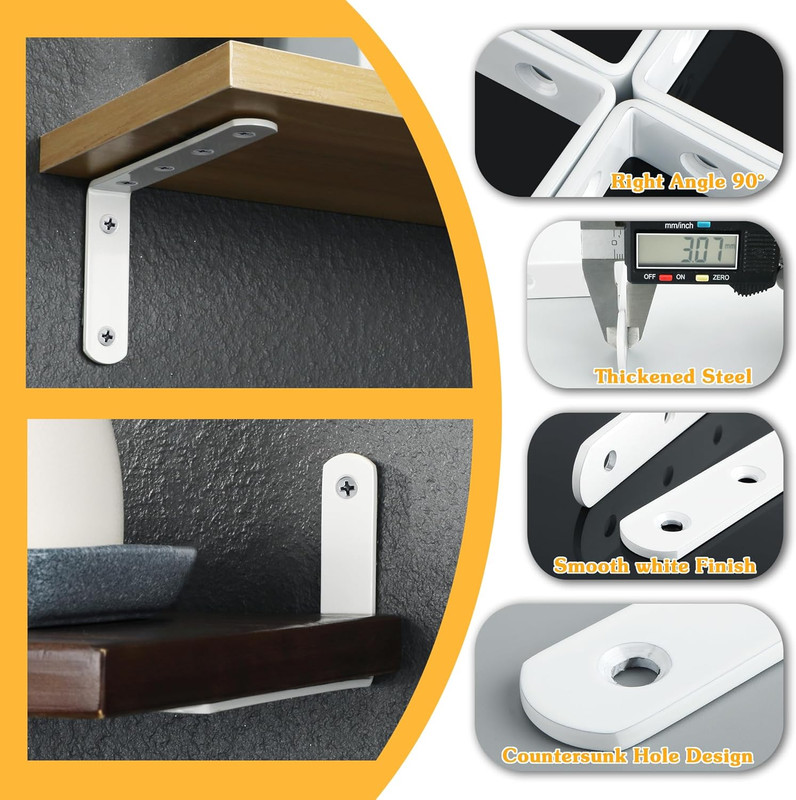 Floating Shelf Brackets,L Brackets for Shelves Heavy Duty Shelving Brackets Stai gallery