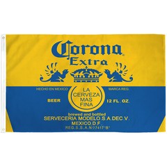 CORONA EXTRA BLUE/GOLD FLAG 3X5 POLYESTER