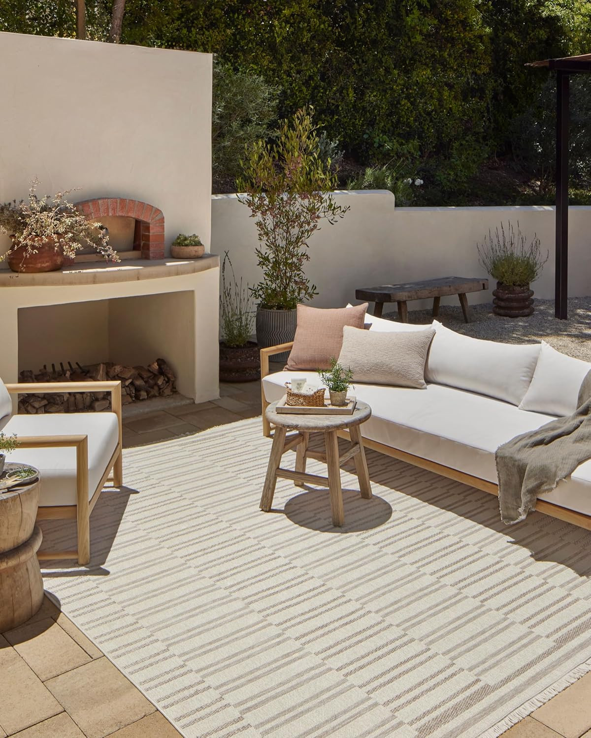 Loloi Malibu Collection MAB-03 Tan/Ivory 6'4" x 9'2" Area Rug gallery