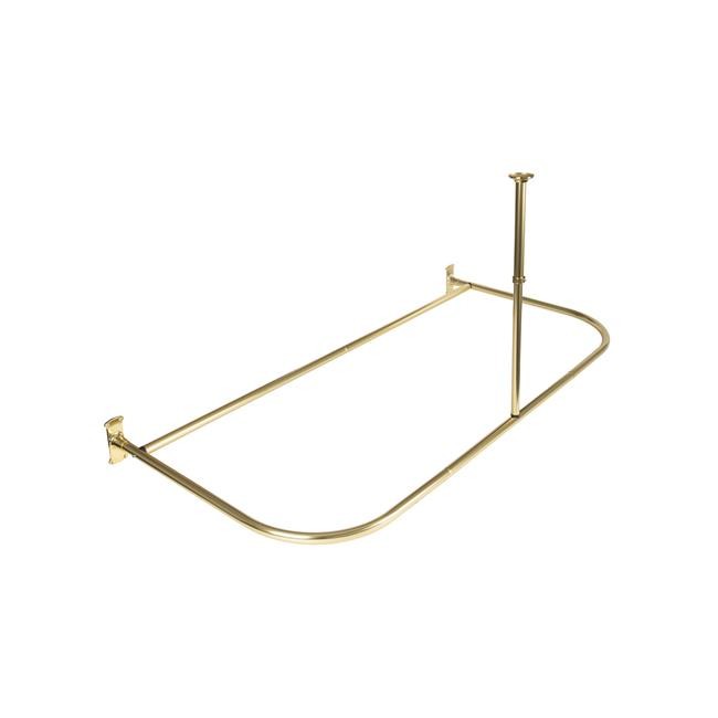Utopia Alley DR1GD 60 x 25 in. Rustproof Aluminum D-shape Shower Rod with Cei... gallery