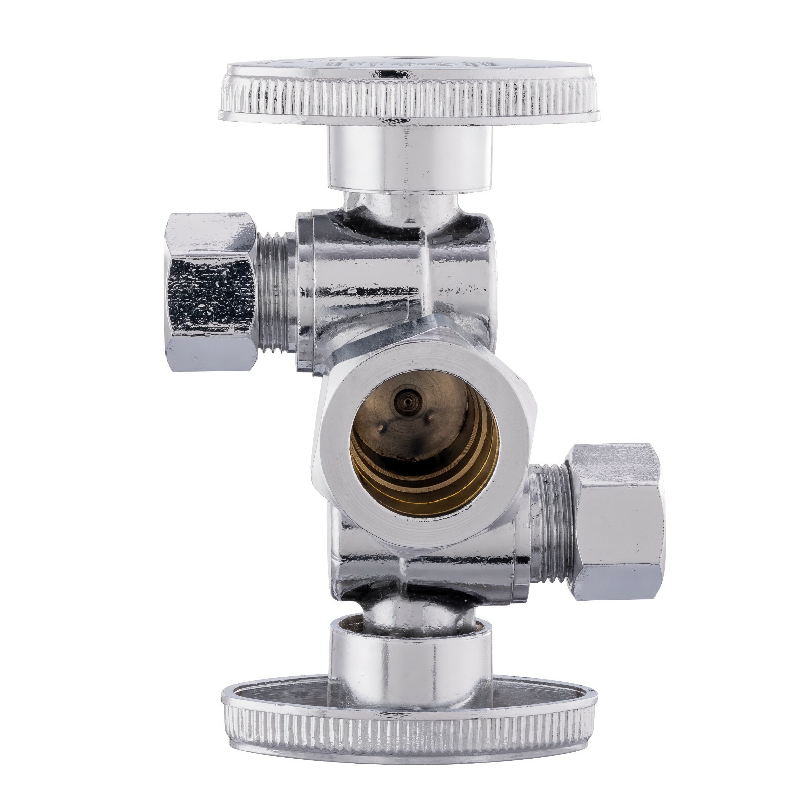 EFIELD 10PCS 1/4 Turn Dual Shut Off Compression Valve, 1/2"NOM(5/8"x3/8"x3/8") gallery