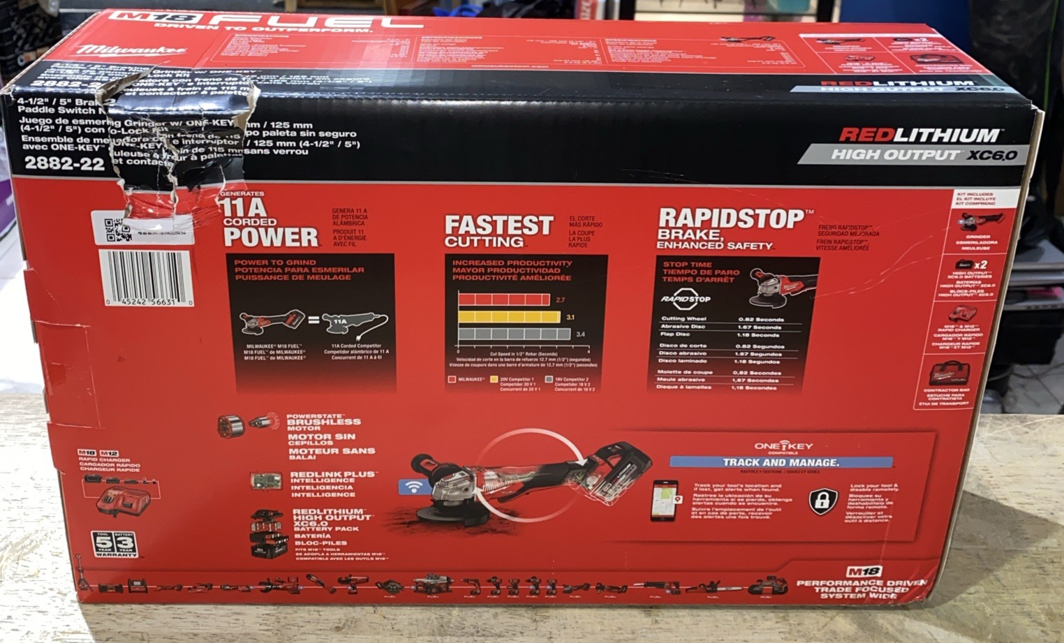Milwaukee Tool 2882-22 M18 Fuel 4-1/2 In. / 5 In. Braking Grinder With One-Key gallery