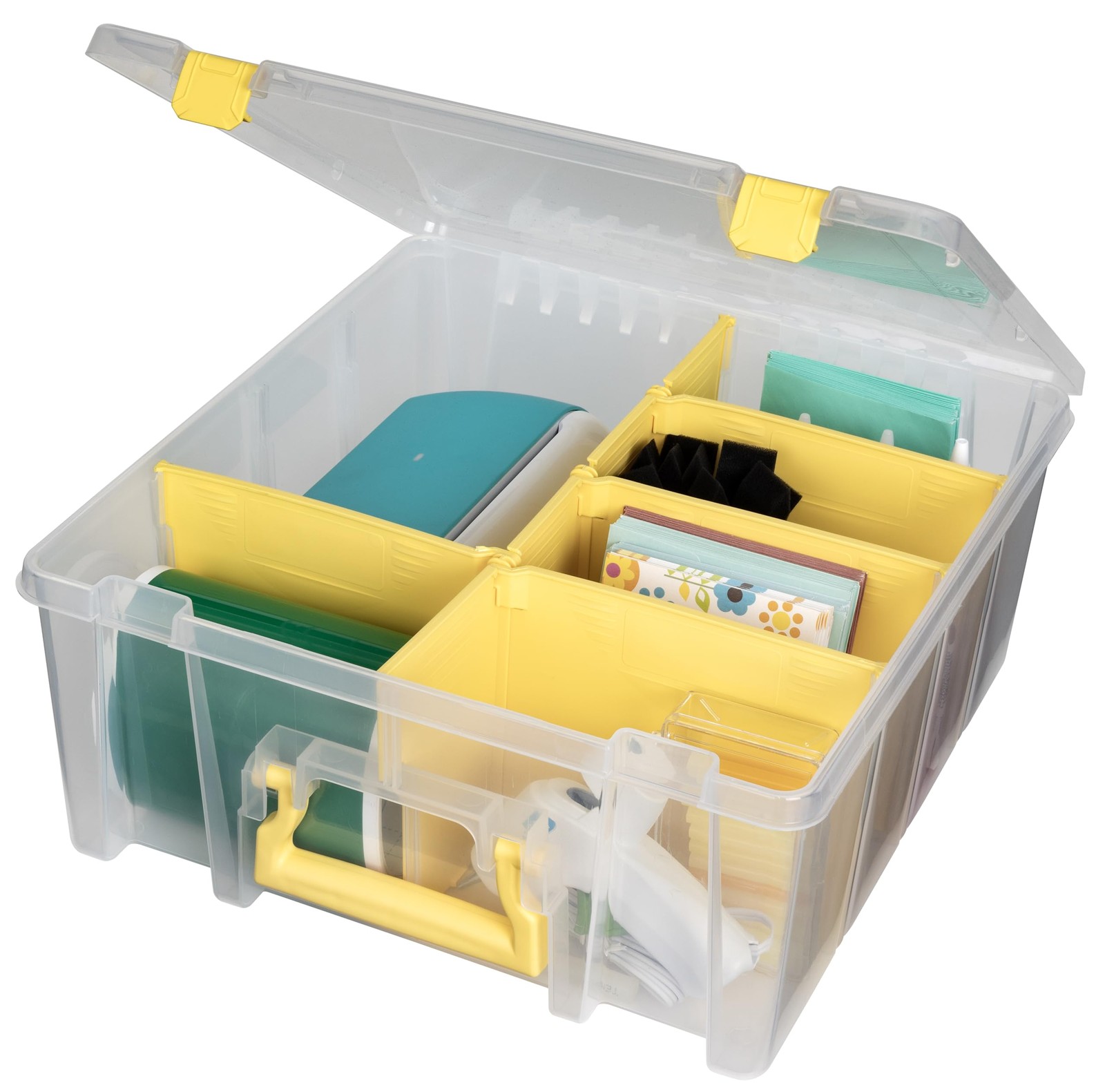 6990JY Super Satchel Double Deep Compartment Box - Art Storage with 8 Removable gallery
