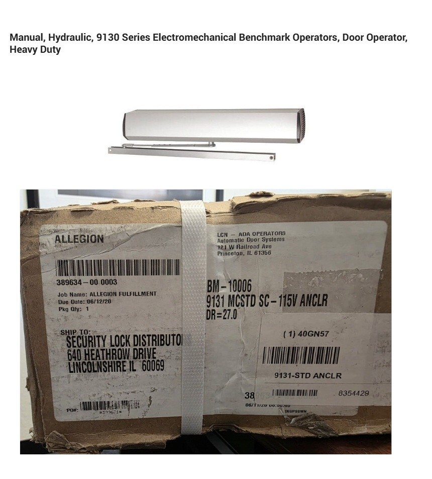 LCN 9131-STD ANCLR Benchmark Std Door Operator, 9130 Series, Anodized Aluminum gallery