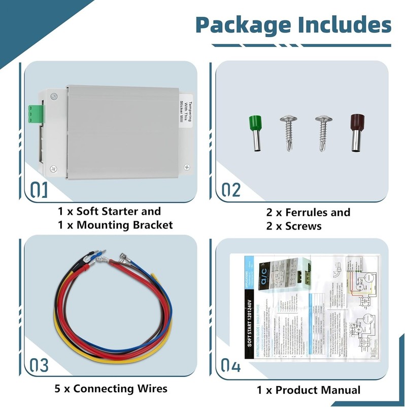 eshcol Soft Start Kit for Home Air Conditioner 16-32A, Ac Soft Start Kit for 4-7 gallery