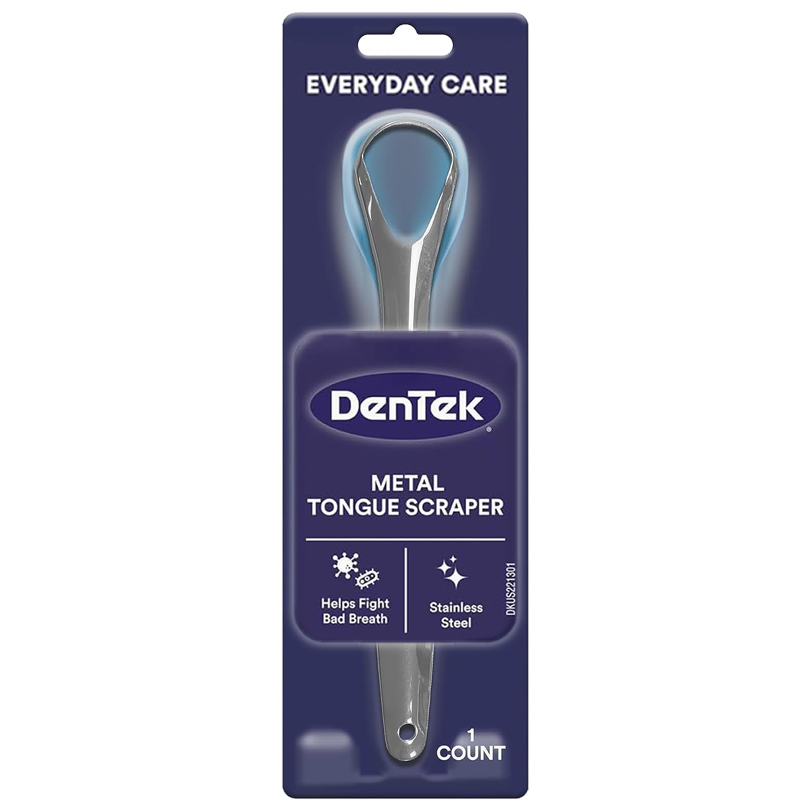 DenTek Metal Tongue Scraper for Better Oral Health – 1 Count (Pack of 1) gallery