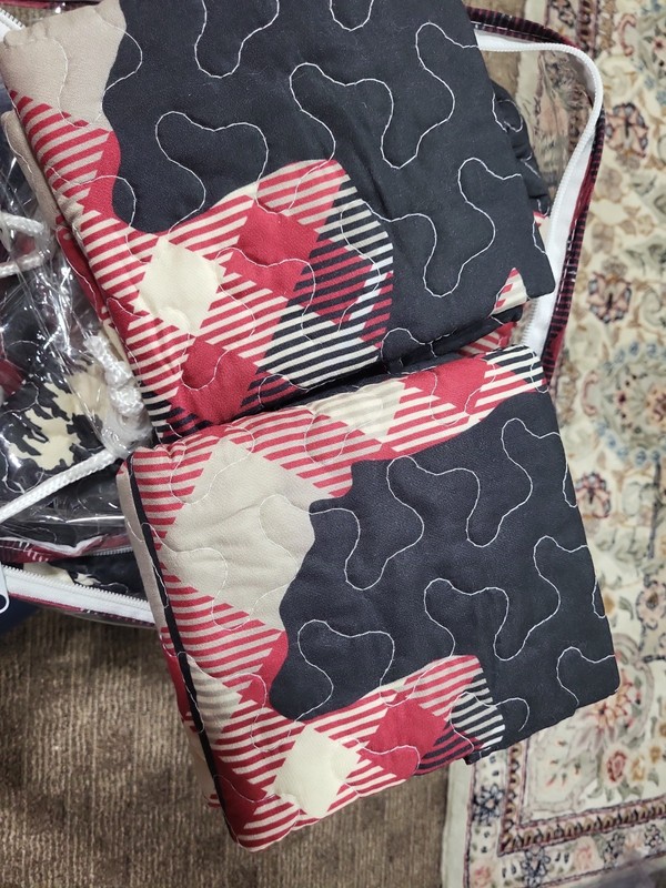 King Size Bedding Set Comforter 2 Shams 2 Square Pillow Cases Bears Cabin Decor gallery