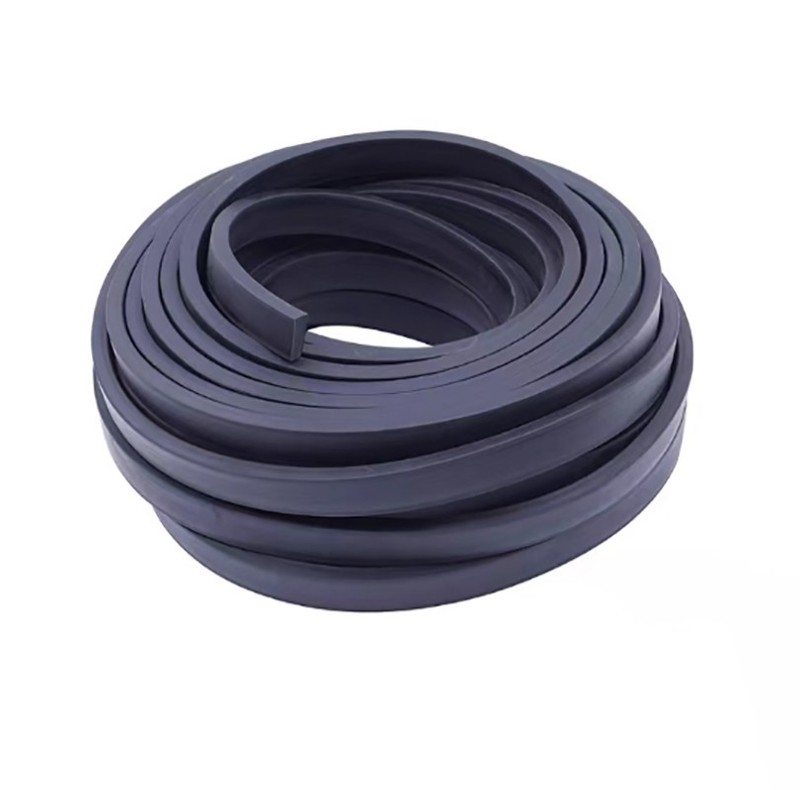 Solid Nitrile NBR Rubber Strip Square Sheet Oil Resistant Width 10mm-70mm Black gallery