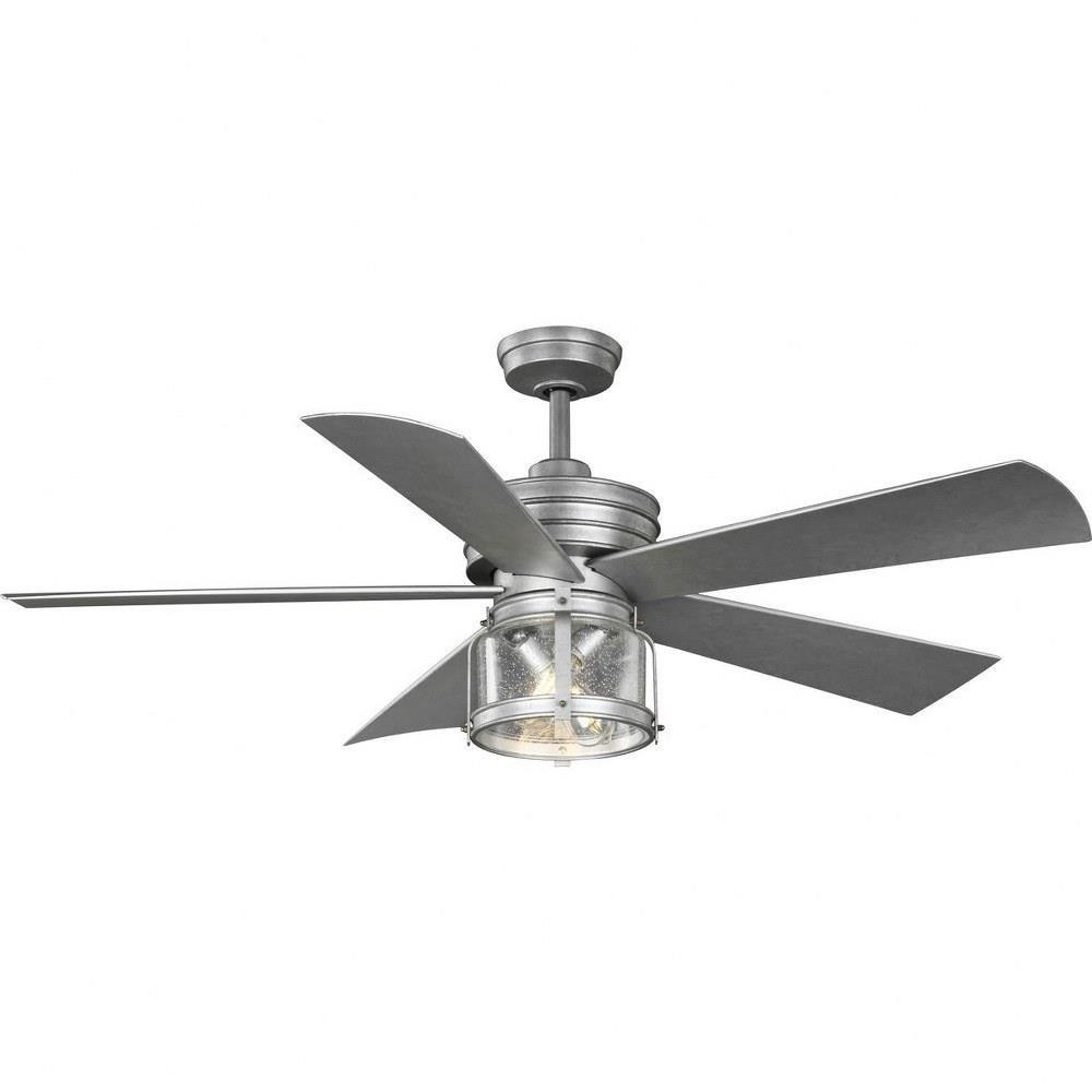 56 Inch 5 Blade Ceiling Fan-Galvanized Finish - 70-BEL-4495307 - Bailey Street gallery