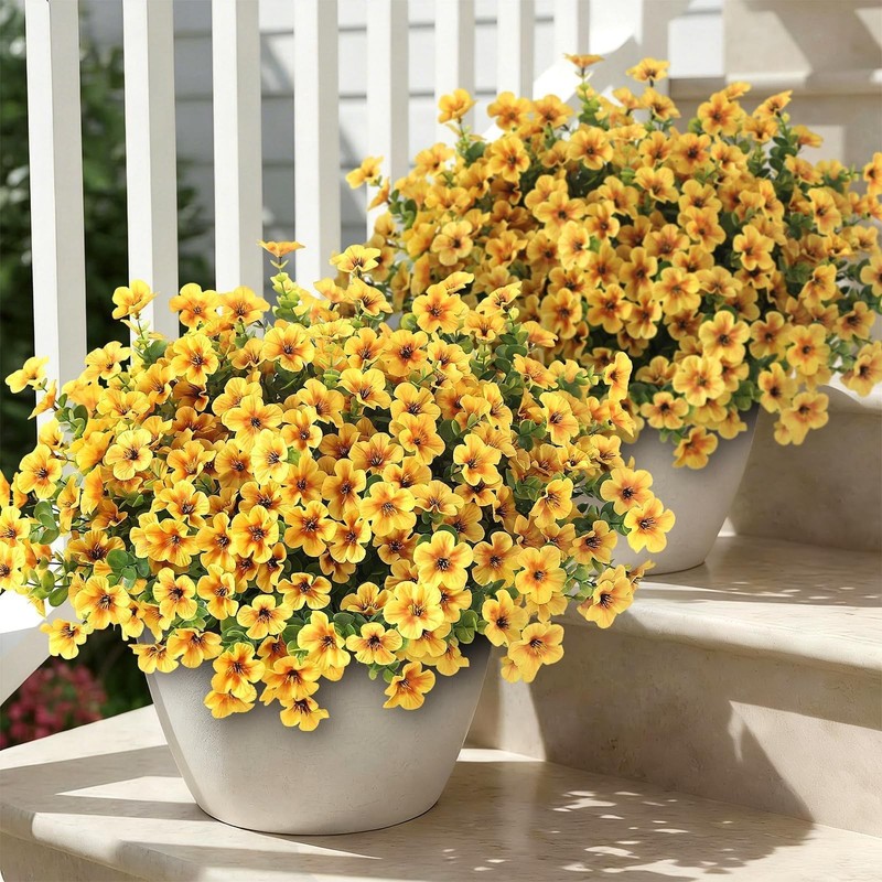 12 Bundles Artificial Flowers and Eucalyptus for Outside, Sun Resistant Silk gallery