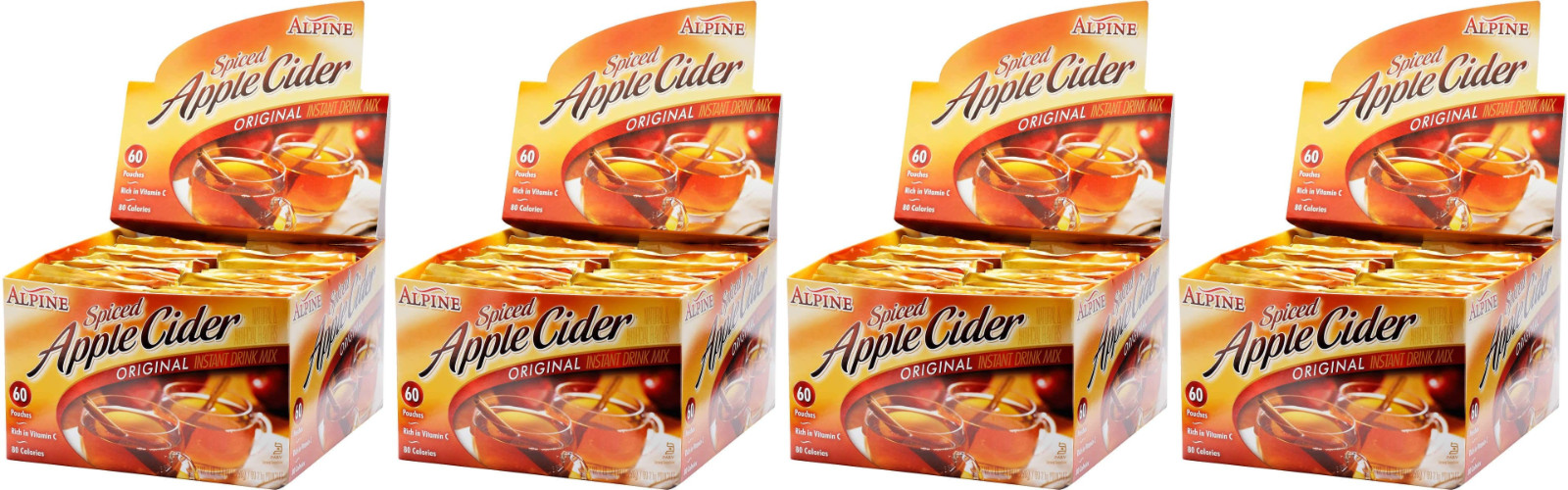 120 Alpine Spiced Apple Cider Original Instant Drink Mix, 2 Boxes of 60 Packets gallery