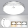 2-Pack Motion Sensor Ceiling Light 15W 1500LM, 3000K/4000K/6500K, Flush Mount fo gallery