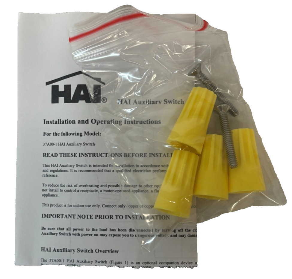 HAI 37A00-1, Auxiliary Switch - White - New in Box! gallery