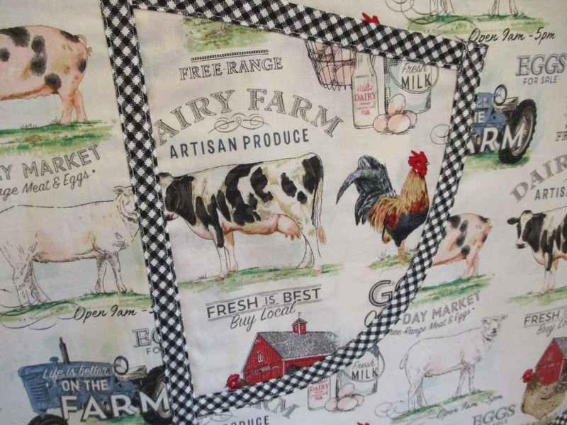 HANDMADE BIB APRON DOWN ON THE FARM gallery