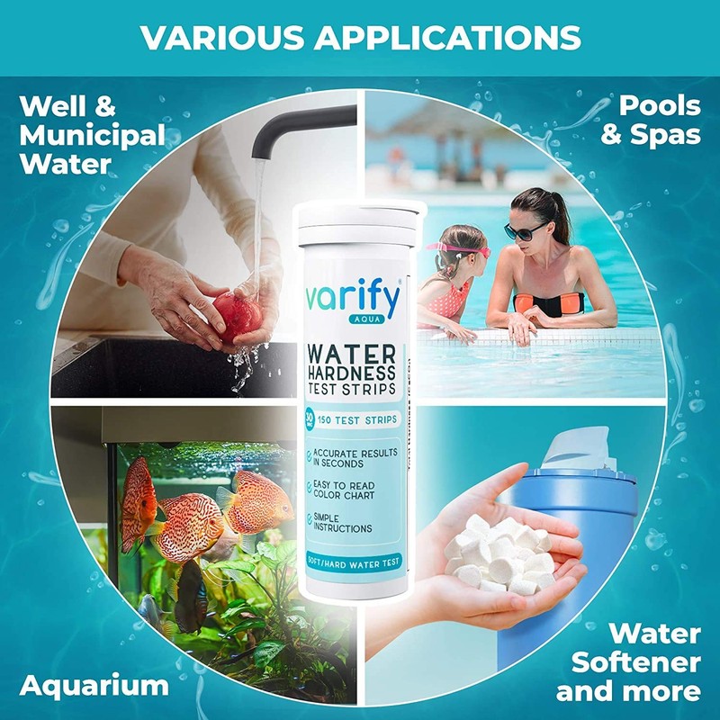 Varify Water Hardness Test Kit - Testing for Home, 150 Strips gallery