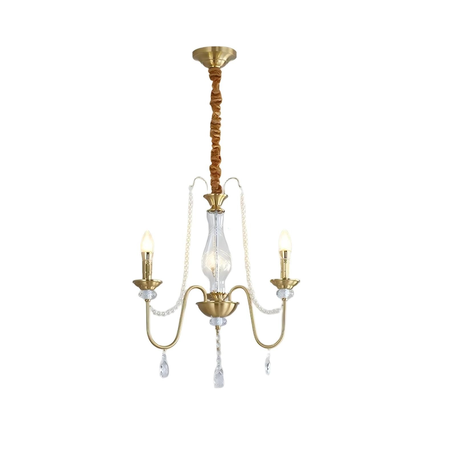 Simple American Style 3-Light Solid Brass Chandelier gallery