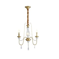 Simple American Style 3-Light Solid Brass Chandelier