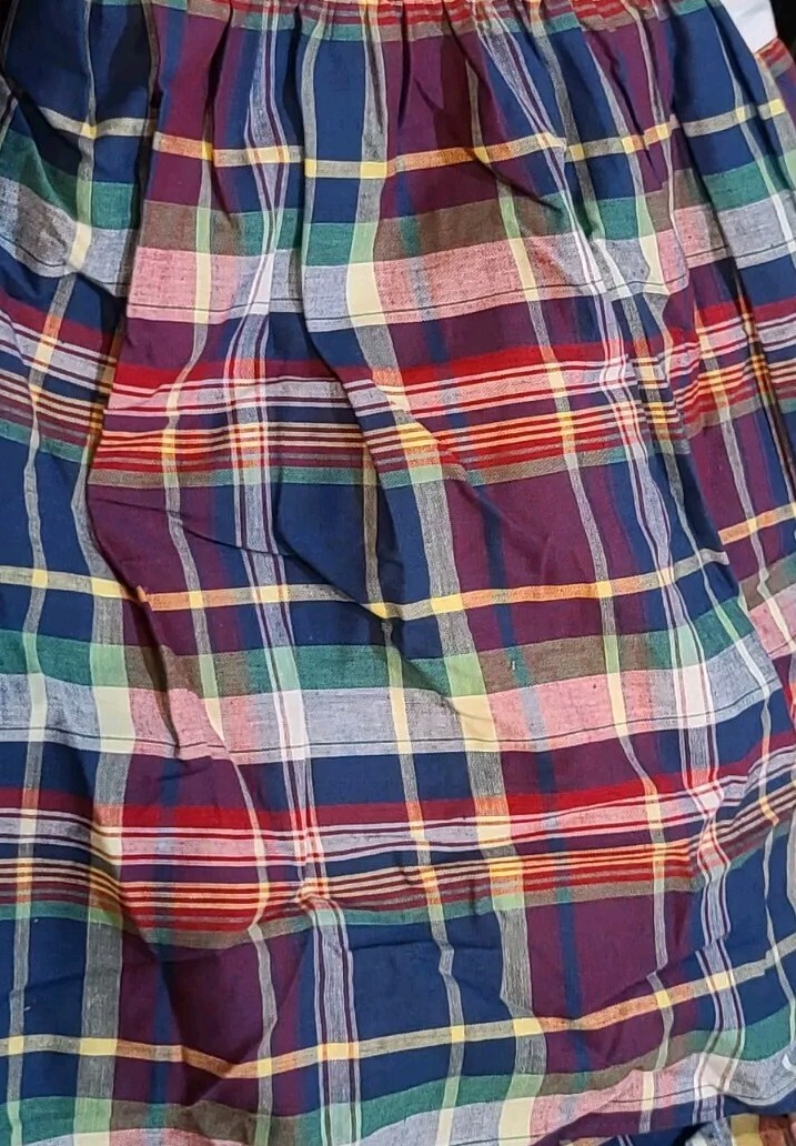 RALPH LAUREN GARRISON PLAID FULL BED SKIRT 15" DROP MULTICOLOR NO SPLIT Corners gallery