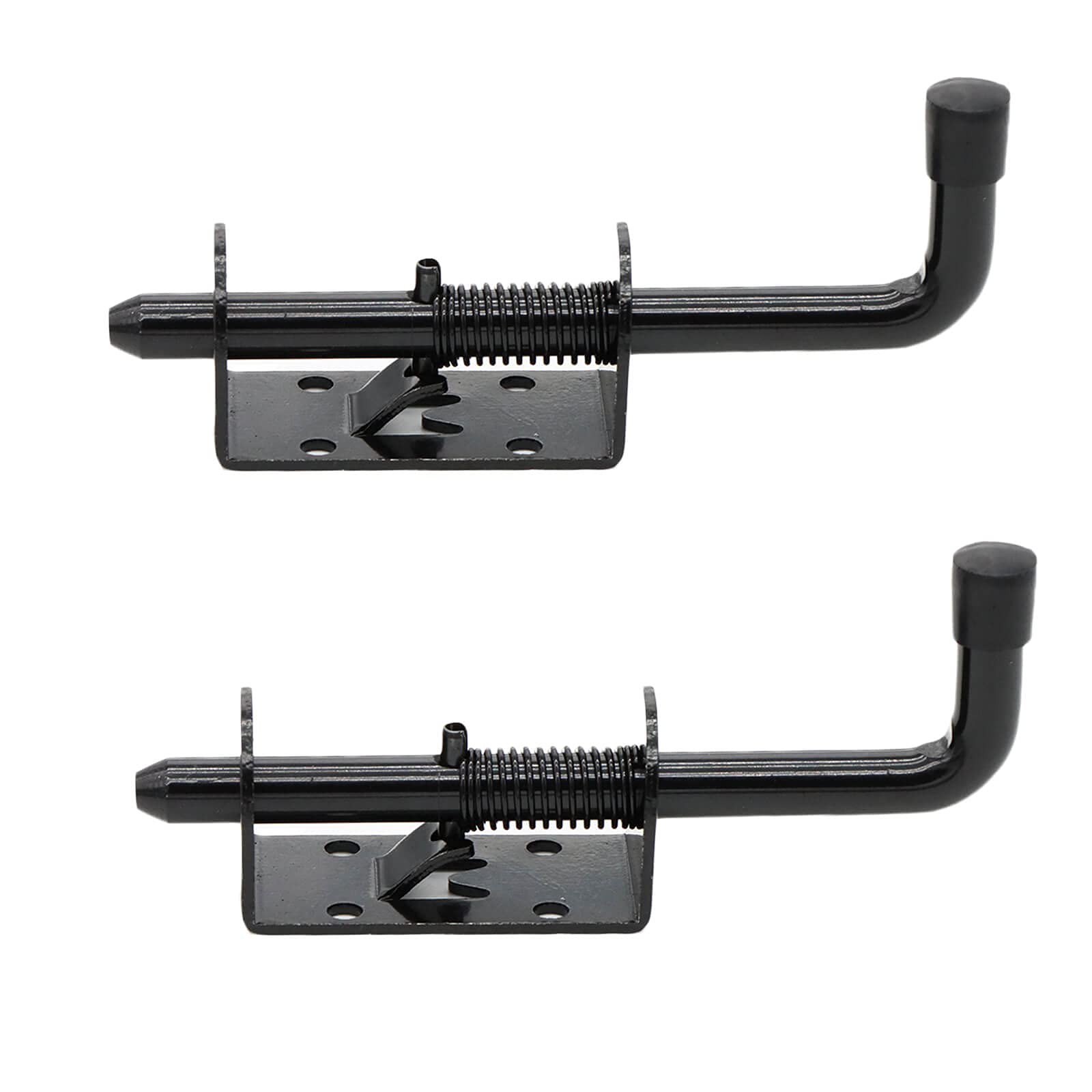 5 Inch Spring Loaded Latch Bolt, Heavy Duty 3/8 inch x 5 inches, Black gallery